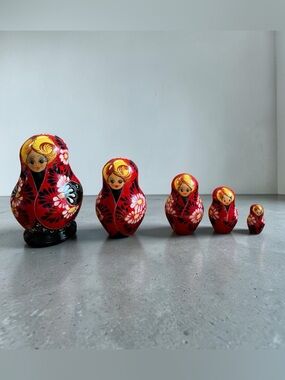 Vintage Russian nesting dolls